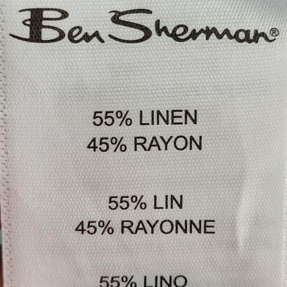 Ben Sherman Men's Linen Blend Shirt Size L But Fits Like M - Picture 5 of 5